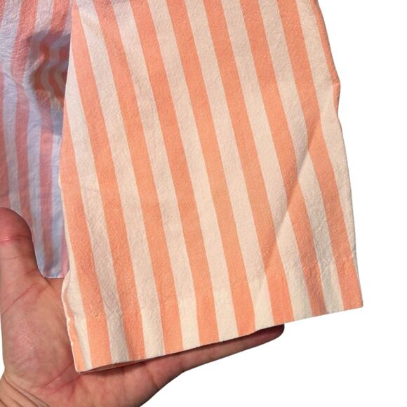 Vintage 60s Pink White Striped Top Womens Sz Large Drawstring Waist Barbiecore - Picture 9 of 15